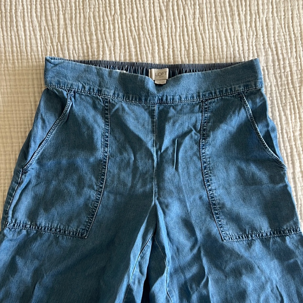 LOFT Wide Leg Crop Jeans